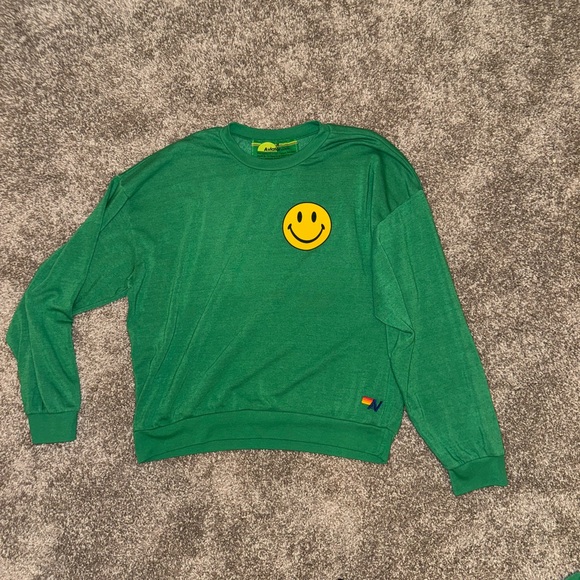 Aviator Nation Kelly Green Smiley Sweatshirt ⚡️ - Picture 2 of 4